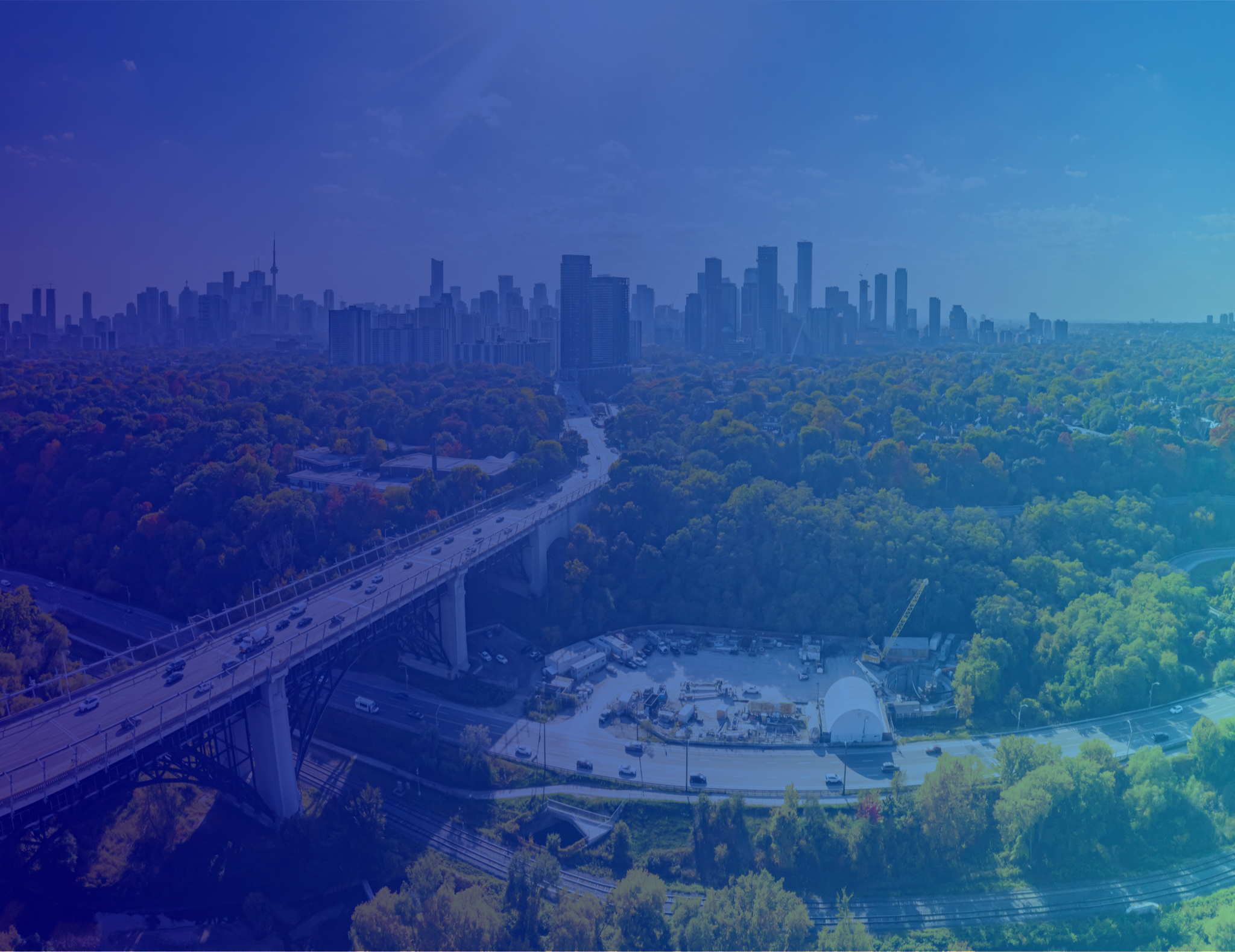 Toronto skyline during autumn, view from Canadian Preferred Moving, a moving services provider in Canada.